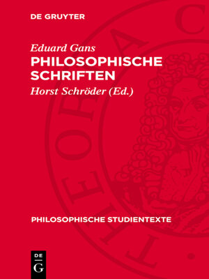 cover image of Philosophische Schriften